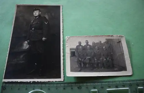 zwei tolle alte Fotos - Soldaten Wehrmacht - Belgien ? 1940
