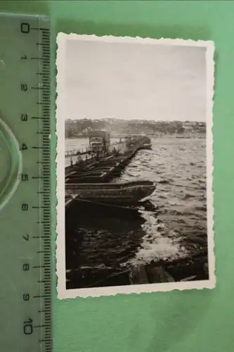 interessantes altes Foto - Behelfsbrücke über den Djnypr bei ?????