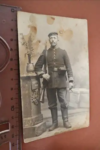 tolles altes Foto - Portrait eines deutschen  Soldaten Wachkommando 