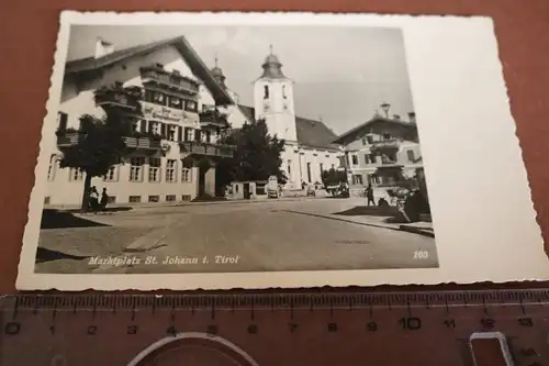 tolle alte Karte - Marktplatz St. Johann i Tirol - 30-50er Jahre ??