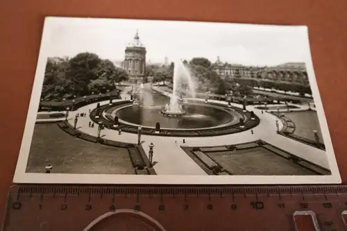 tolle alte Karte - Mannheim Wasserturm und Friedrichsplatz - 1949