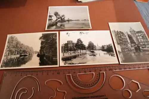 vier tolle alte Fotos mit Hülle Rotterdam und ? - 1929