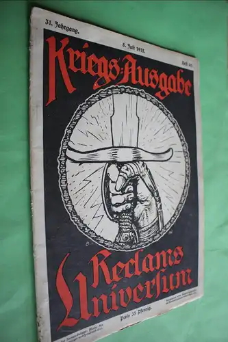 tolles altes Heft - Kriegs-Ausgabe Reclams Universum - Heft 40 - 1915