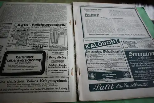 tolles altes Heft - Kriegs-Ausgabe Reclams Universum - Heft 40 - 1915