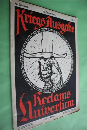 tolles altes Heft - Kriegs-Ausgabe Reclams Universum - Heft 17 - 1916