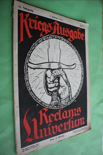 tolles altes Heft - Kriegs-Ausgabe Reclams Universum - Heft 18 - 1916