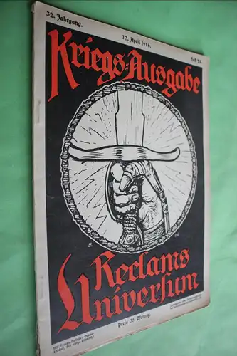 tolles altes Heft - Kriegs-Ausgabe Reclams Universum - Heft 28 - 1916