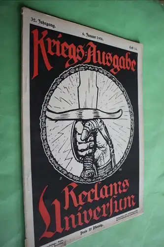 tolles altes Heft - Kriegs-Ausgabe Reclams Universum - Heft 14 - 1916