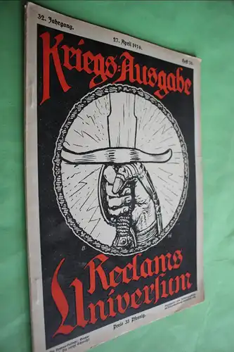 tolles altes Heft - Kriegs-Ausgabe Reclams Universum - Heft 30 - 1916