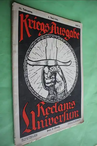 tolles altes Heft - Kriegs-Ausgabe Reclams Universum - Heft 36 - 1916