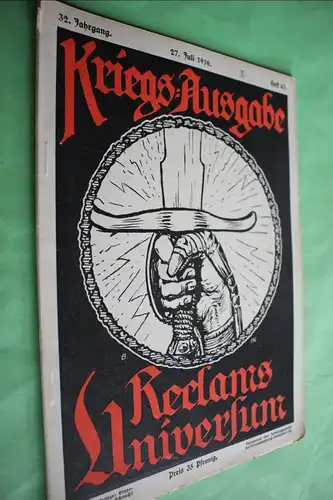 tolles altes Heft - Kriegs-Ausgabe Reclams Universum - Heft 43 - 1916