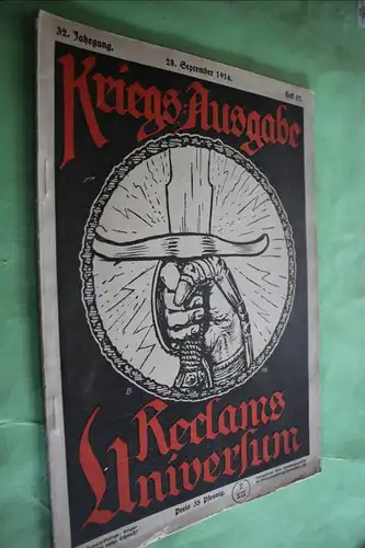 tolles altes Heft - Kriegs-Ausgabe Reclams Universum - Heft 52 - 1916