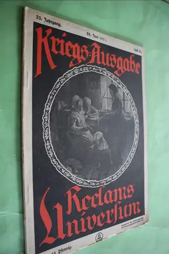 tolles altes Heft - Kriegs-Ausgabe Reclams Universum - Heft 39 - 1917