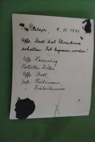 tolles altes Foto - KVK Verleihung in Pustaja - Ochotskischen Meer ? 1941