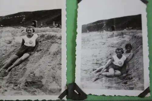 zwei tolle alte Fotos  hübsches junges Mädel im Sportdress TV Leipzig 1867  30er