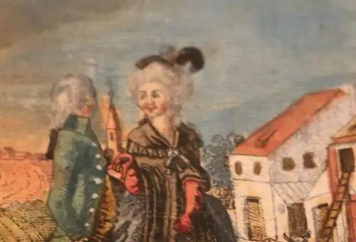 zwei alte Exlibris Drucke - Portrait eines Seemannes 