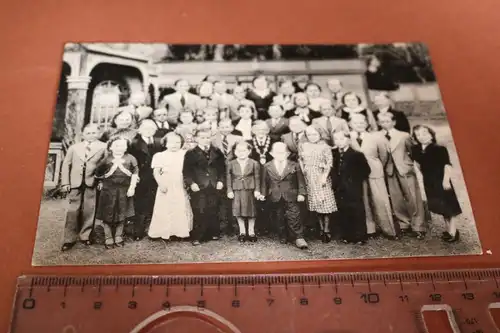 tolle alte Fotokarte - Schaefer´s Märchenstadt Liliput Berlin - Gruppenfoto