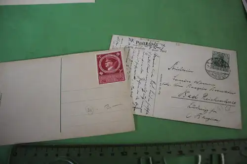 zwei tolle alte Karten - mit Raddampfern 1908 und später