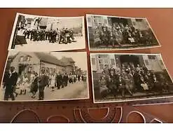 fünf tolle alte Fotos - Umzug Personen - Bietigheim Württemberg 30er Jahre ?