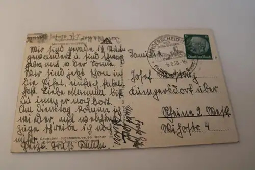 tolle alte Karte -  Jugendherberge Manderscheid Eifel - 1938