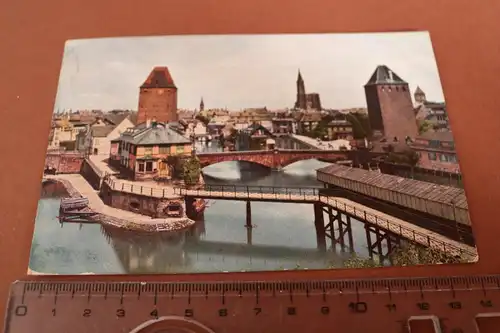 tolle alte Karte - Strassburg  Gedeckte Brücken -  1914