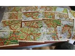 18 tolle alte Landkarten-Postkarten von Schweden - Kart-Kort 