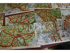 18 tolle alte Landkarten-Postkarten von Schweden - Kart-Kort 