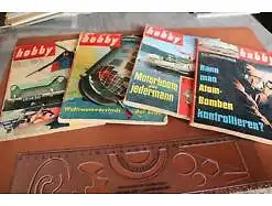 vier alte  hobby Das Magazin der Technik Hefte von Ende der 50er Jahre