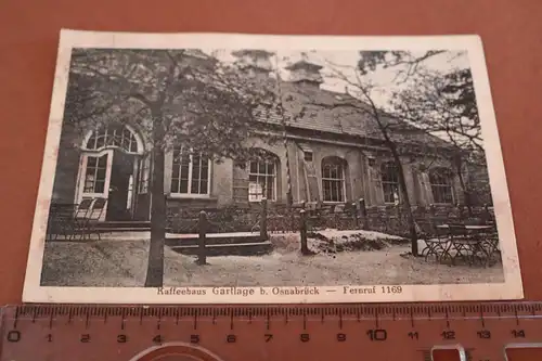 tolle alte Karte - Kaffeehaus Gartlage bei Osnabrück - 1925 
