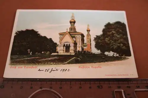 tolle alte Karte - Darmstadt - Russische Kapelle  1902