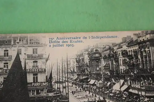 tolle alte Karte -  Frankreich 75ster Jahrestag 2. Juli 1905  großer Umzug ???