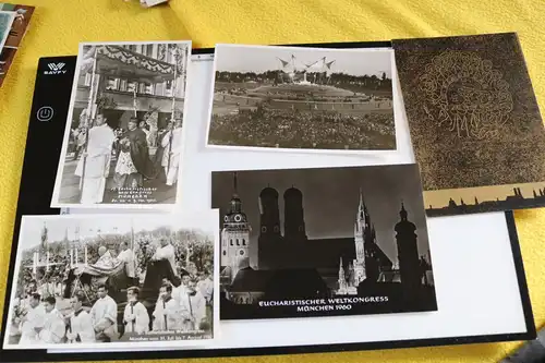 fünf tolle alte Karten - Eucharistischer Weltkongress München 1960