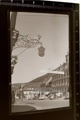 tolles altes Negativ -  Stadt - Banner Strasse - Badener! Auf zum Volksbegehren