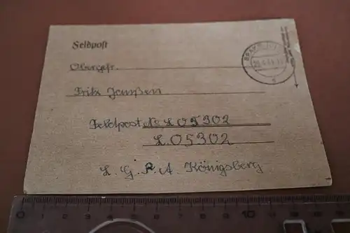 toller alter Feldpostbrief an den Sohn in Königsberg FeldpostNr. 05302