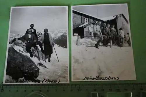 zwei tolle alte Fotos - Nebelhornhaus und Nebelhorn - 1928