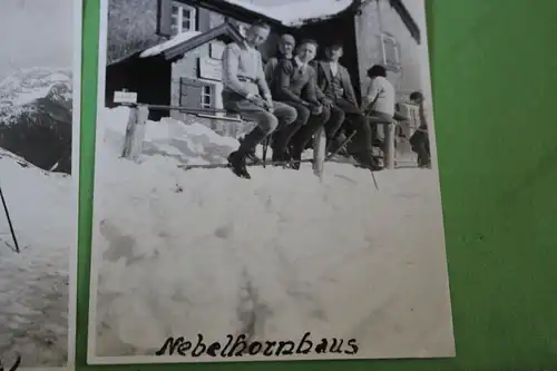 zwei tolle alte Fotos - Nebelhornhaus und Nebelhorn - 1928