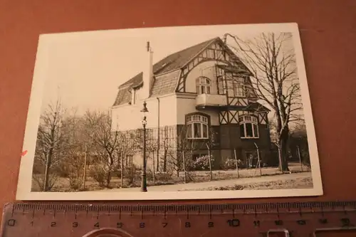 tolles altes Foto - großes schönes Haus mit Zaun - 20-30er Jahre