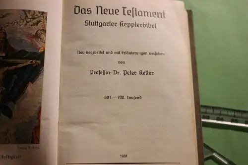 Buch - Das neue Testament - Stuttgarter Kepplerbibel - 1938