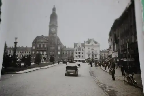 tolles altes Foto - Strasse mit Gebäuden - Rößnitz - 20-30er Jahre