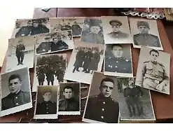 16 alte Fotos - russischer Soldaten, Gruppenfotos Portraits, 50er Jahre