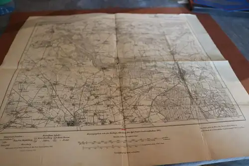 tolle alte Landkarte - Dessau - Umdruckausgabe  339 von 1912