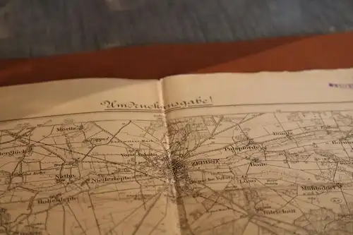 tolle alte Landkarte - Dessau - Umdruckausgabe  339 von 1912