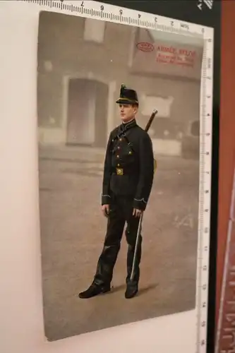 tolle alte Karte - belgischer Soldat - Hochglanzkarte - als deutsche Feldpost 