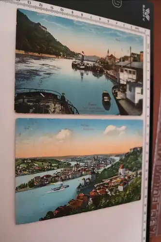 zwei tolle alte Karten - Ansichten von Passau  1915