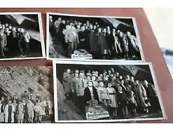 sieben tolle alte Gruppenfotos - Drachenhöhle - ab 1930