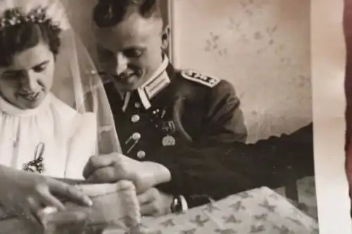 tolles altes Foto - Hochzeit eines Soldaten