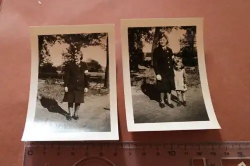 zwei tolle alte Fotos - Frau in mir unbekannter Uniform ??? Mai 1943