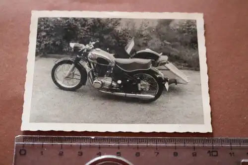 tolles altes Foto - Oldtimer Motorrad Horex mit Beiwagen 