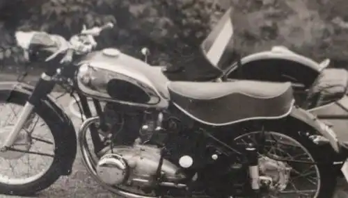 tolles altes Foto - Oldtimer Motorrad Horex mit Beiwagen 