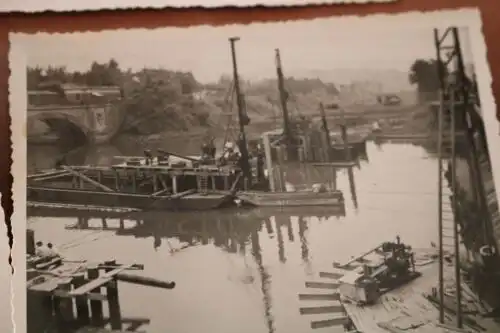 sechs tolle alte Fotos - Soldaten Eisenbahnbrücke usw. Dresden ??? 